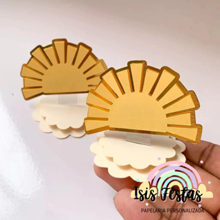 Tag Aplique 3D em Pé Sol - DOURADO em Oferta na Shopee