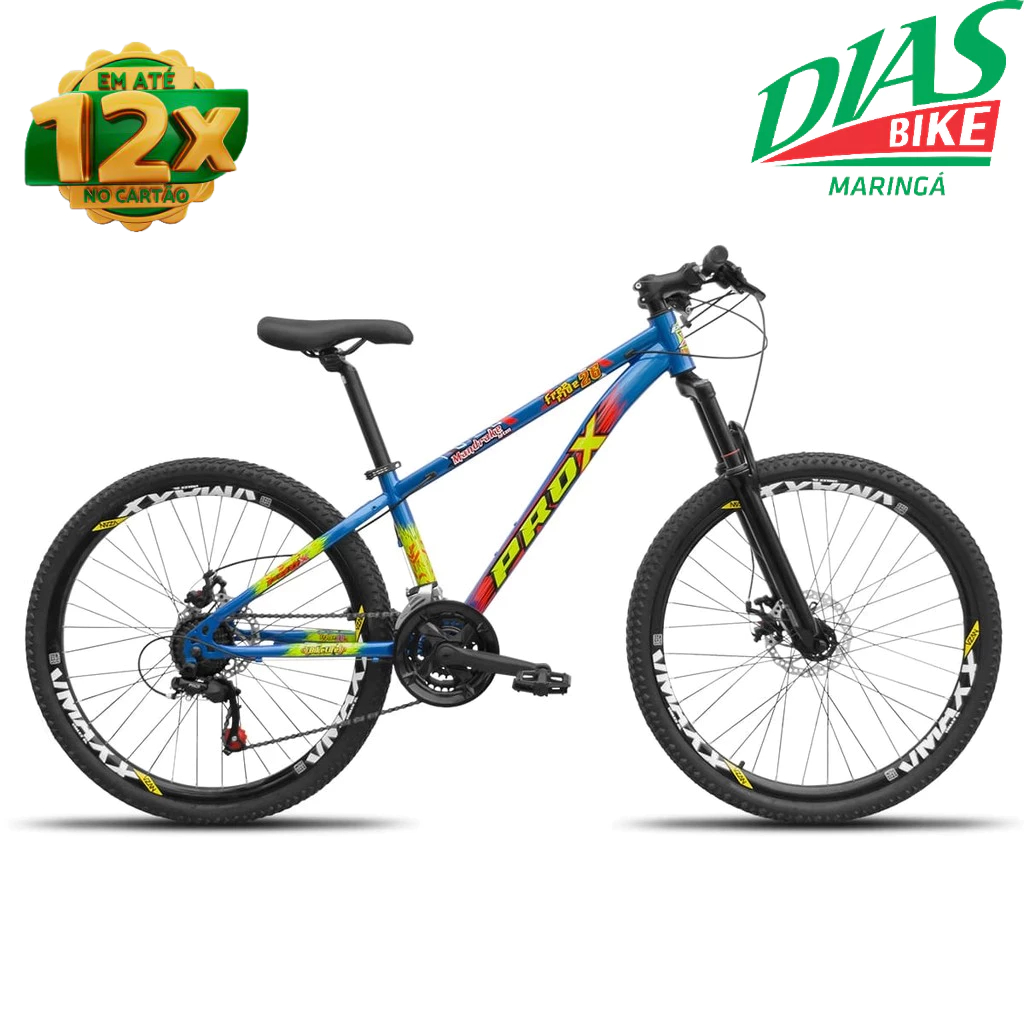 Bike Bicicleta Aro 26 Infantil Freeride 21 Marchas Rapid Fire Tipo Viking PRO-X Vmaxx Freio a Disco