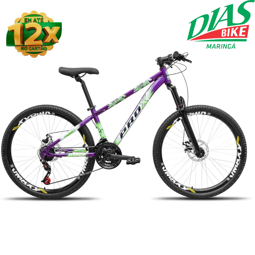 Bike Aro 26 PROX Mandrake Freeride 21 Velocidades 3x7 Tipo Viking Vmaxx SL Freio a Disco