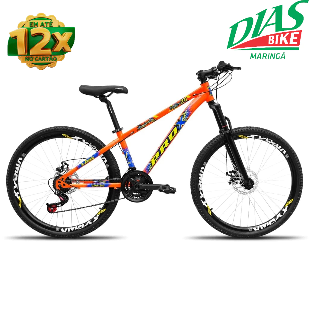 Bicicleta Aro 26 Infantil Tipo Viking Freeride 3x7 21V PRO-X Mandrake Com Vmaxx e Cambio Shimano