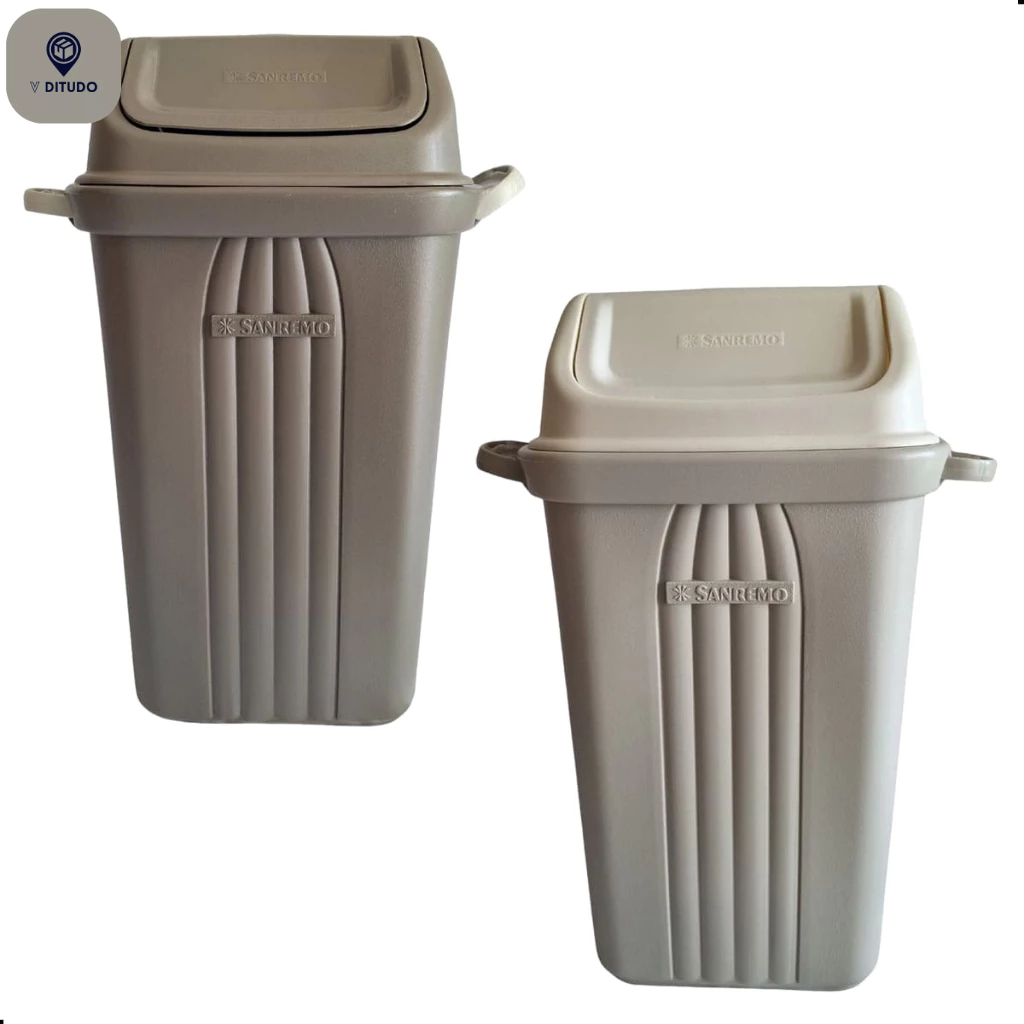 Lixeira Plástica Com Tampa Basculante 30L Sanremo