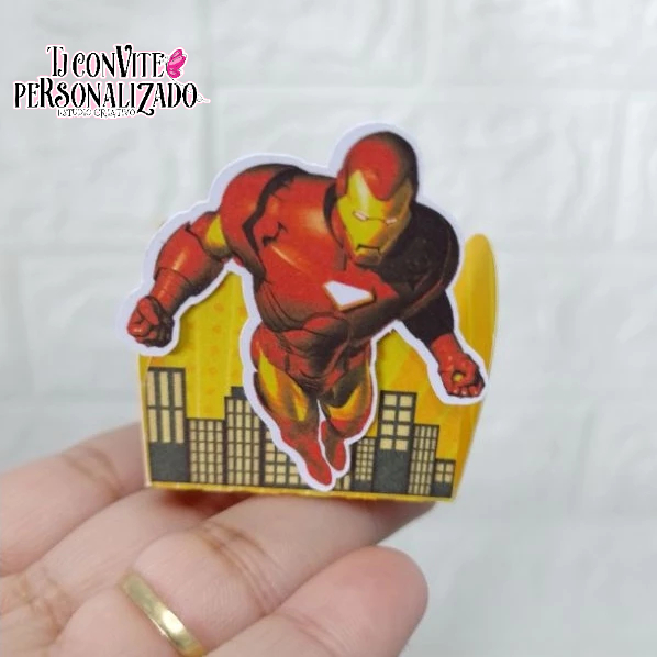 Forminha para doce brigadeiro personalizado  homem de ferro