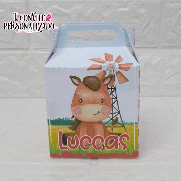 Caixa Maleta Personalizada  fazendinha vermelha/ Mimos de Festa Aniversário Lembrancinhas Caixinhas Personalizados
