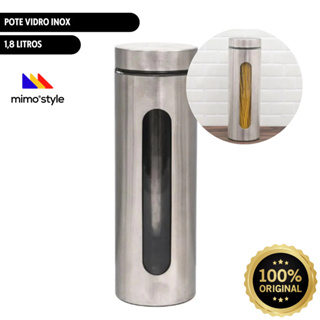 Pote Inox Com Visor Vidro 1,8 Litros Mimo Style em Oferta na Shopee