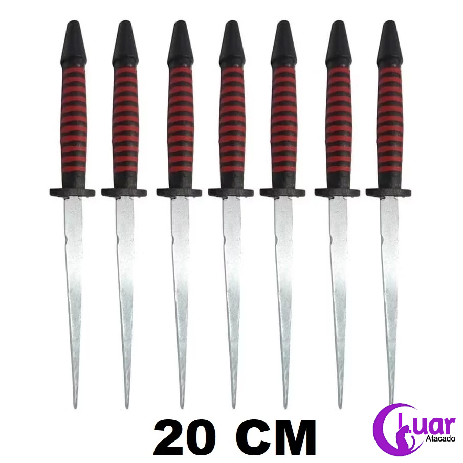 KIT ou Unidade Punhal Varias Cores e Tamanho Bainha de Couro Assentamento Exu e Pomba Gira Umbanda Candomble