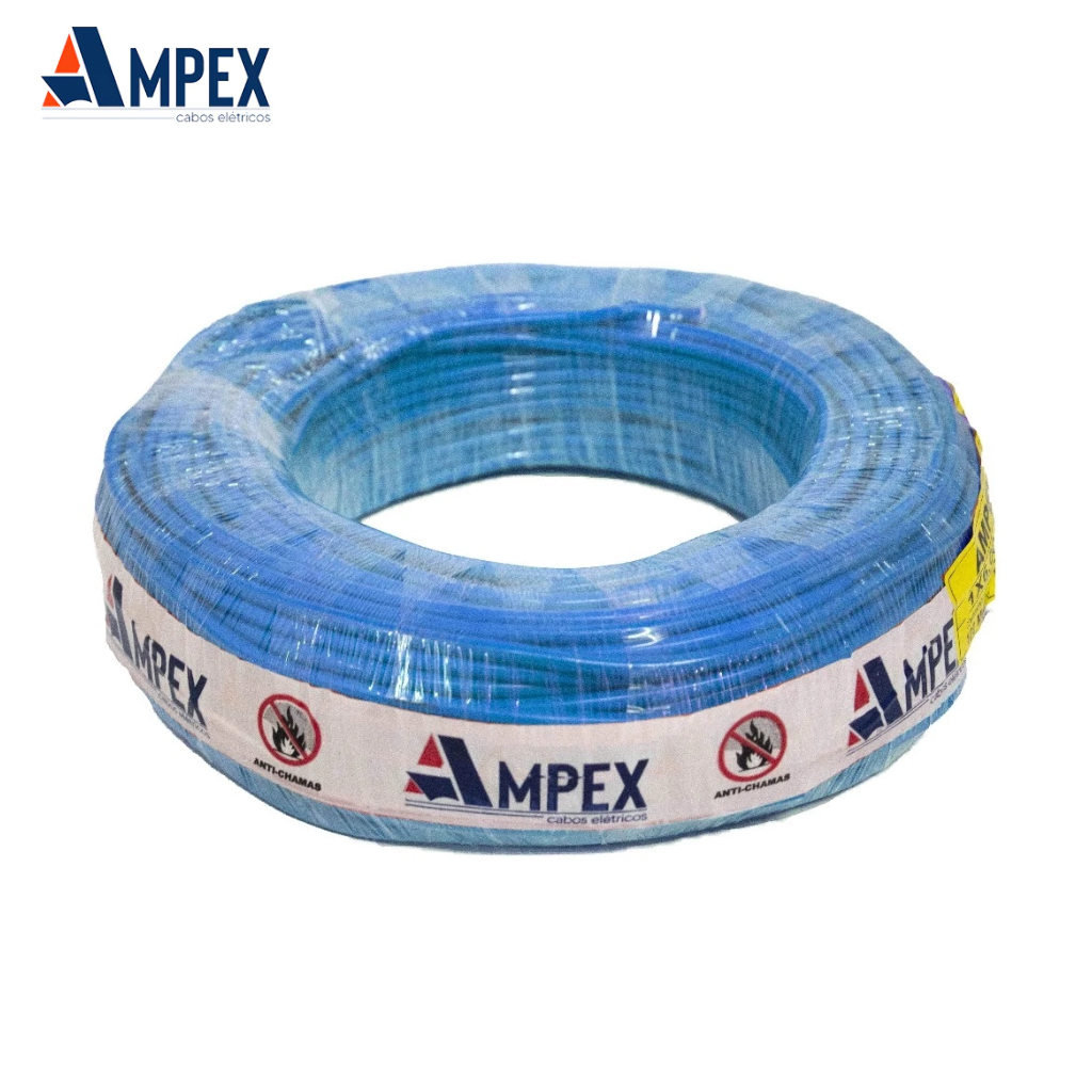 Fio Elétrico Cabo Flexível 6mm Rolo de 100m – Certificado INMETRO | Anti-chamas | Ampex · foto 2
