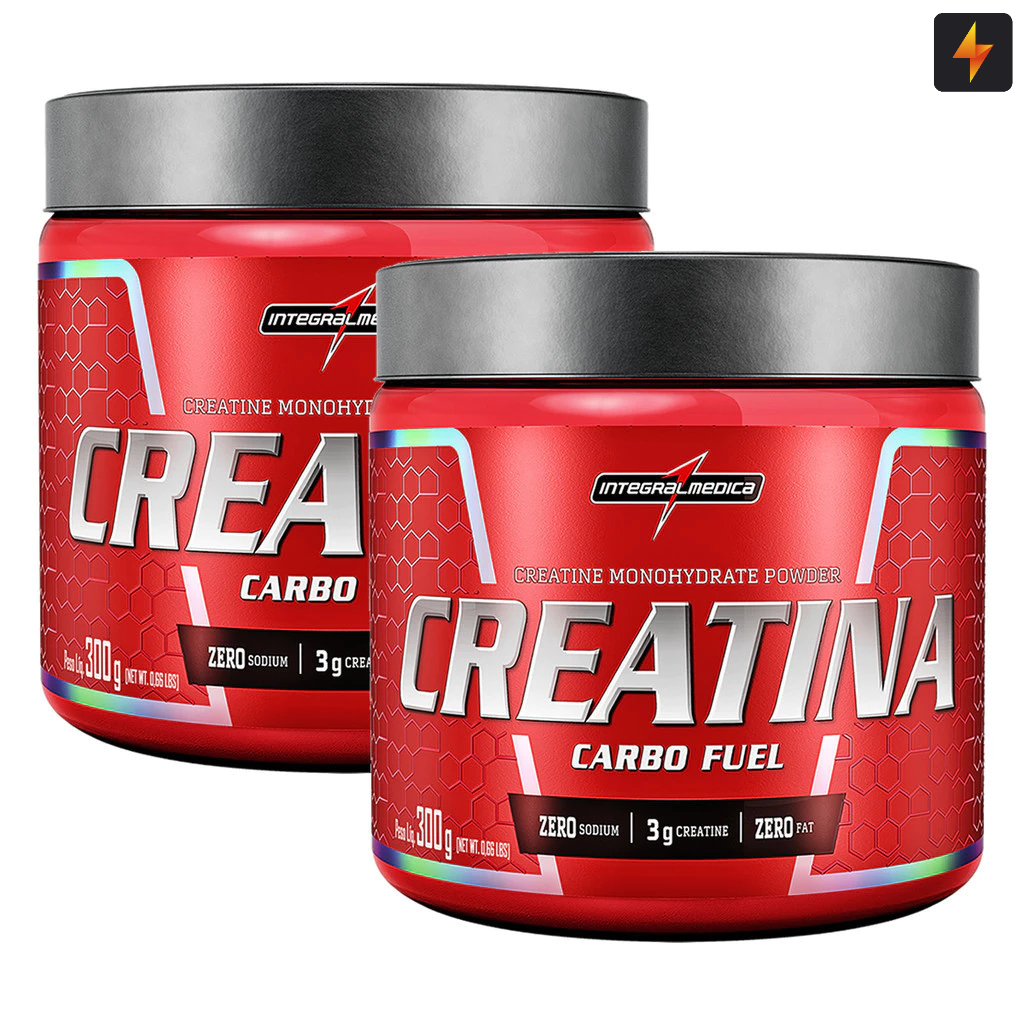 Kit 2x Creatina Monohidratada Carbo Fuel 300g Integralmedica
