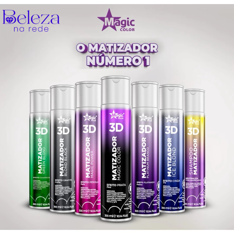 Magic Color 3D Vegan Todos Matizadores 300ml - Escolha qual o seu Efeito em Oferta na Shopee