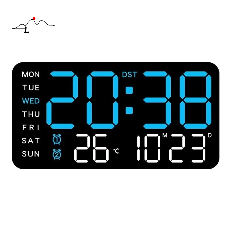Relógio Digital LED De Parede E Mesa Calendário Alarme Data Temperatura em Oferta na Shopee