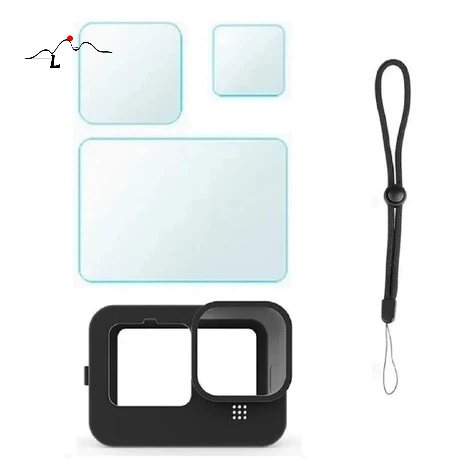 Película Protetora + Capa Silicone Para Gopro Hero 9 10 11 12 13 Black em Oferta na Shopee