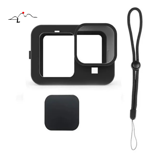 Case Capa Silicone P Gopro Hero 9 Black C/ Cordao + Lente