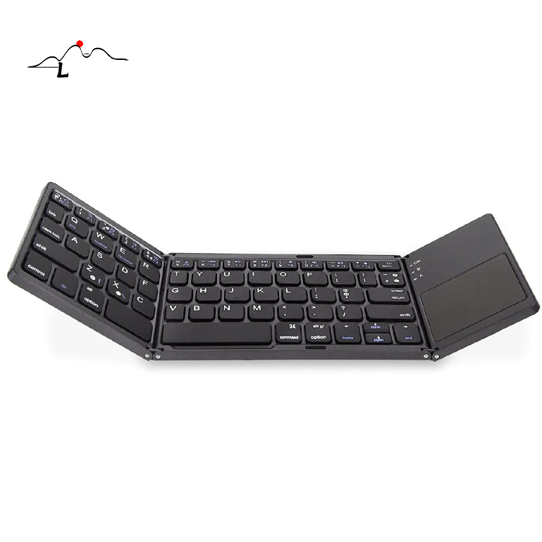 Mini teclado bluetooth B033, dobrável, sem fio, com touchpad, para windows, android, ios, tablet, ipad, telefone