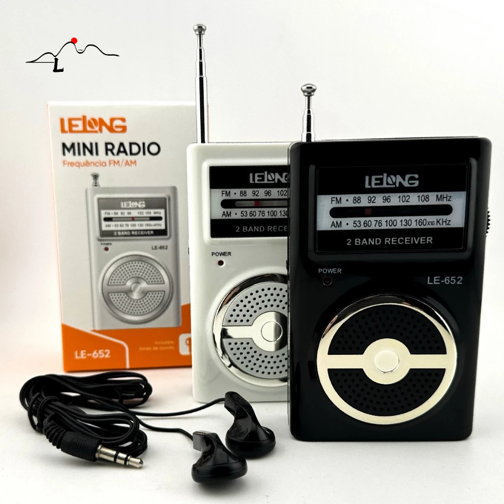 Rádio Portátil Am/fm Le-652 Lelong Mini Pilha Fone De Ouvido em Oferta na Shopee