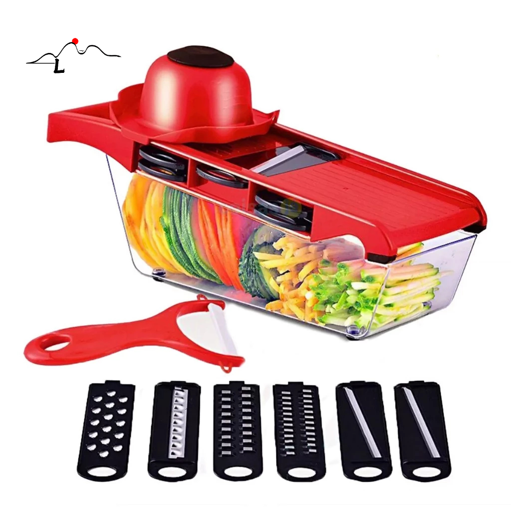 6 Em 1 Mandoline Slicer Nicer E Fatiador Cortador De Legumes