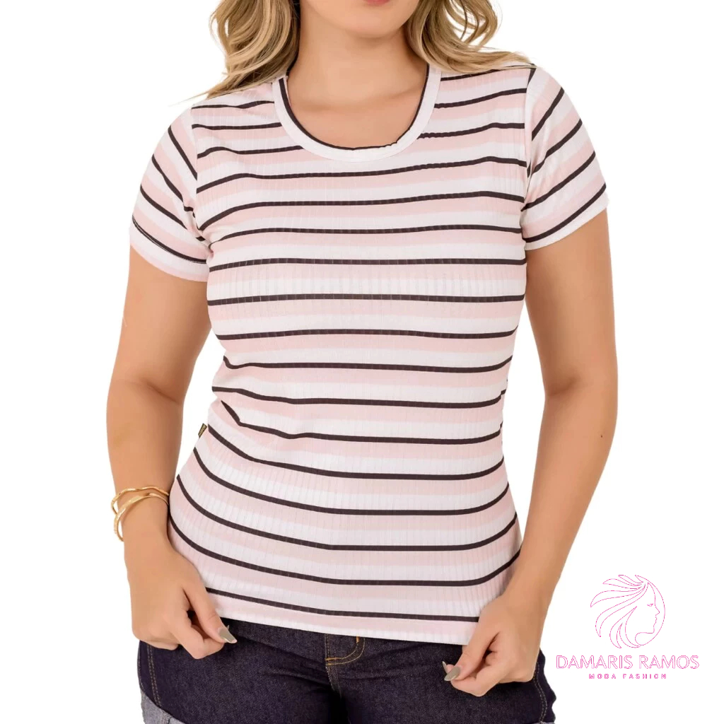 Blusinha Suede Feminina Manga Curta Estampada Branca