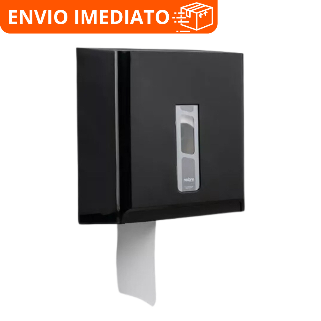 Dispenser Papel Higiênico Rolão 300m 500m Preto Porta Papel Banheiro Profissional Street Nobre