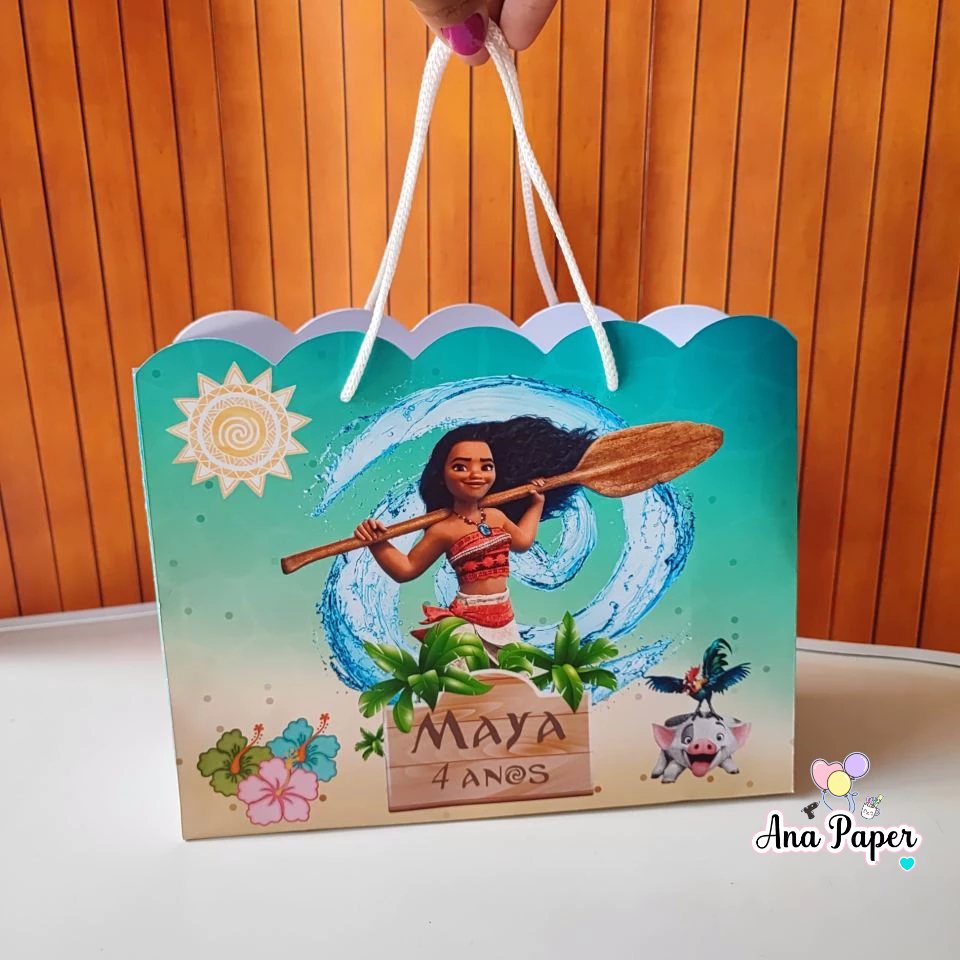 Sacolinha Surpresa Personalizada Moana | Lembrancinhas | Festa infantil | Aniversário | Sacola Lembrancinha
