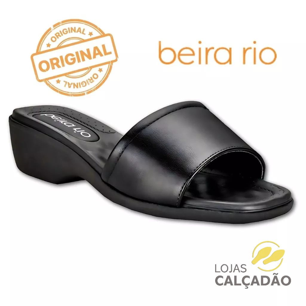 Tamanco Feminino Beira Rio Original Salto Baixo Confortável Casual Antiderrapante Envio 24h Ref: 8527100