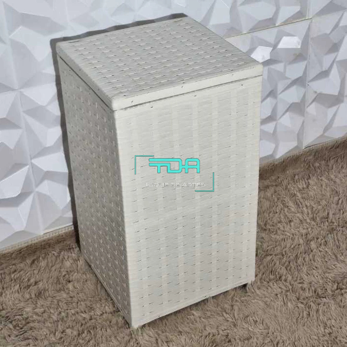 Cesto De Roupa Em Fibra Sintética 112 Litros 40x40x70 fita vertical