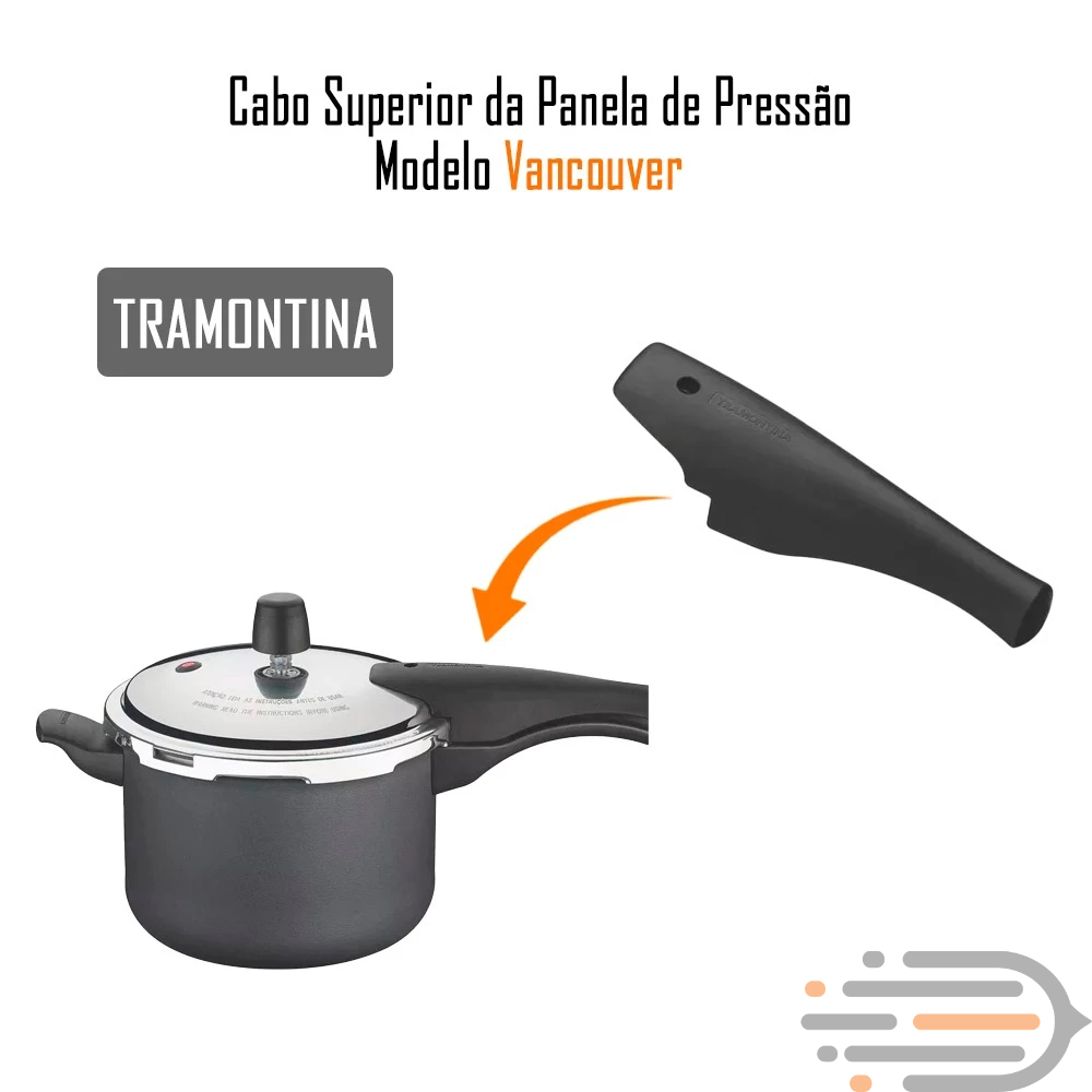 Cabo Superior Panela Pressão Vancouver 3L 4,5L 6L | Tampa Baquelite Antitérmico