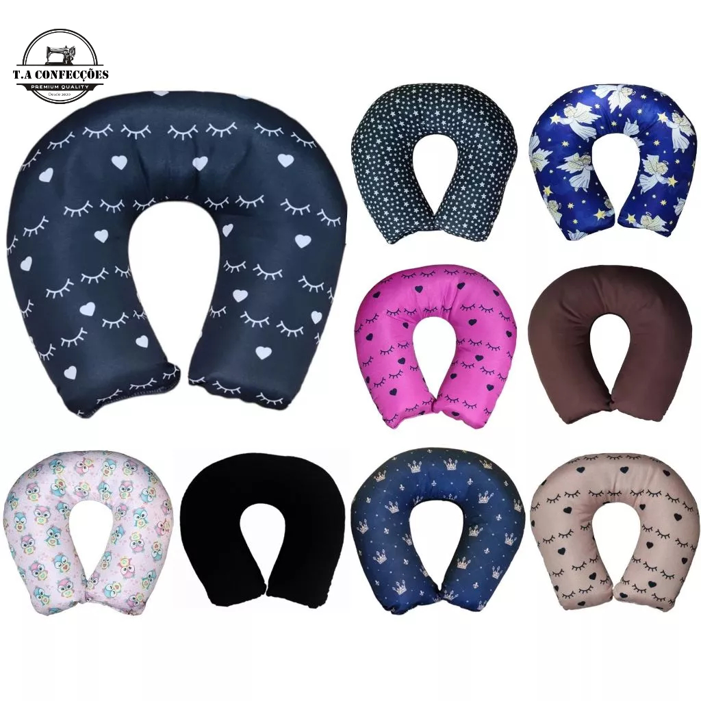 Almofada De Pescoço Macia Para Descanso Apoio Cabeça Viagem