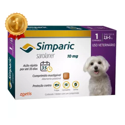 Antipulgas e Carrapatos Simparic Cães de 2,6 a 5kg com 1 Comprimido