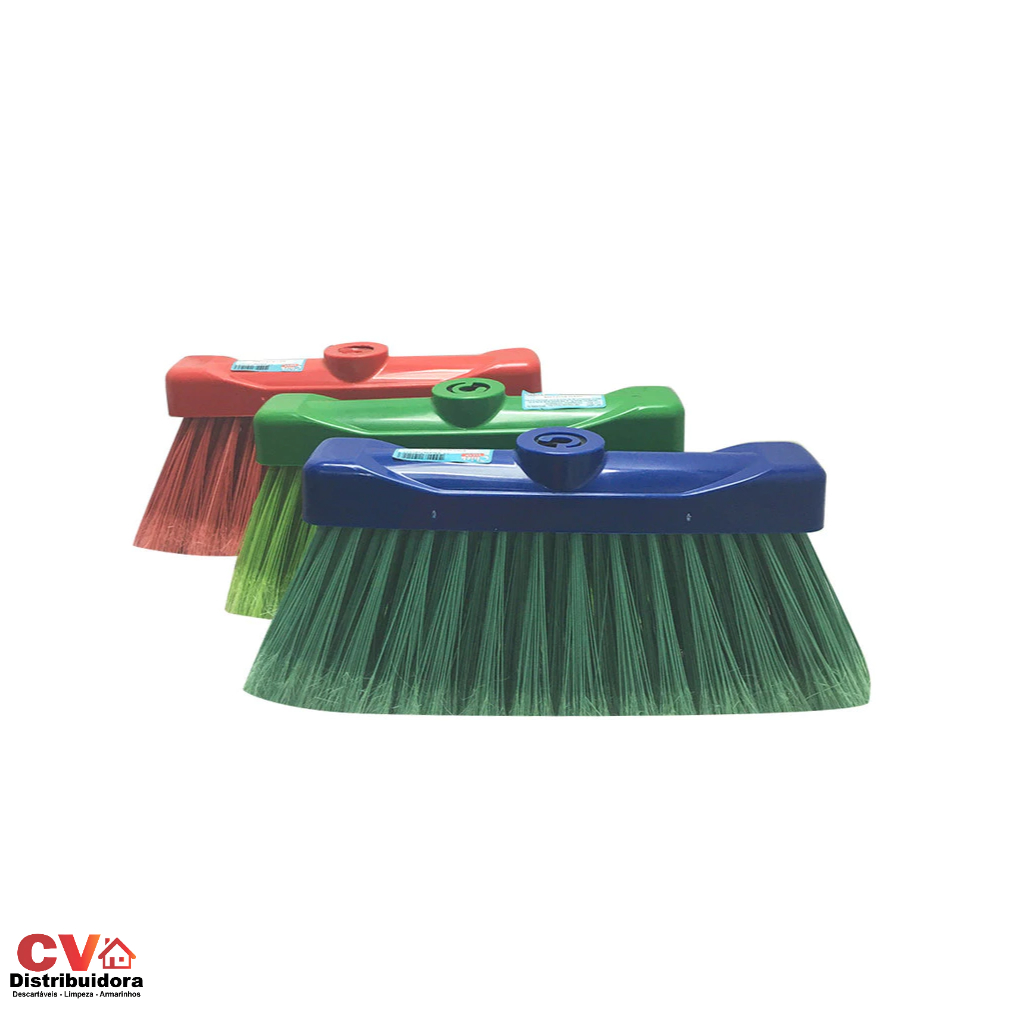 Vassoura Soft Plus Clean Alta Qualidade Sem Cabo Caixa Com 12 Unidades