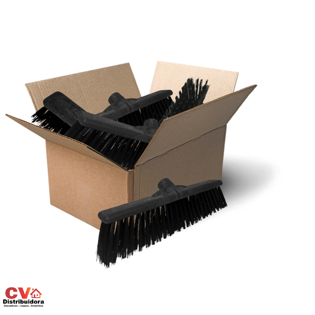 Vassoura Gari 40cm Pacote Com 12 Unidades Sem Cabo