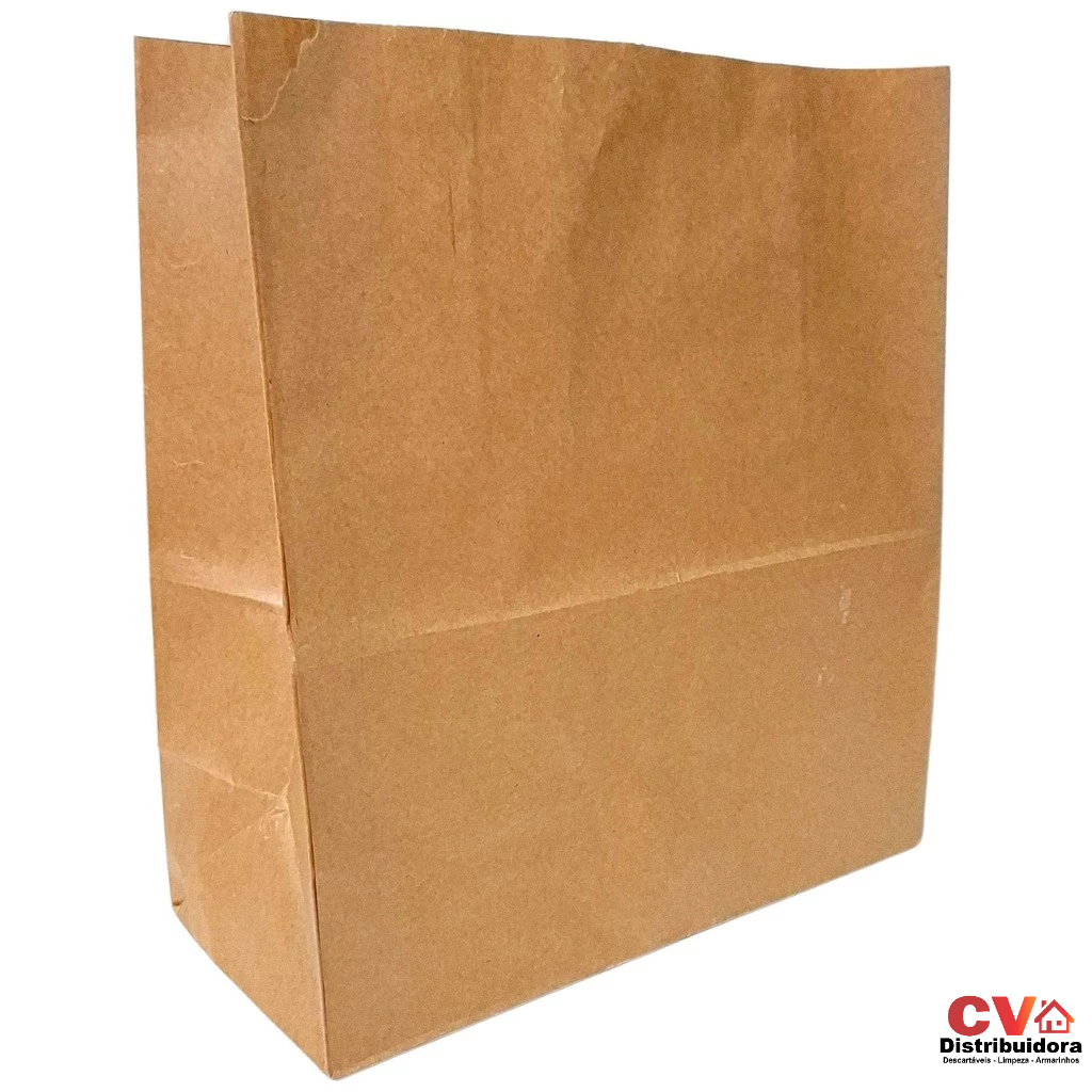 Saco Kraft Natural SOS Com Suporte De Peso Até 20Kg Com 100 Unidades Liso