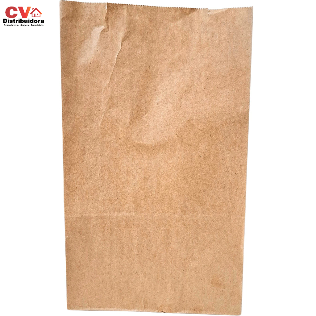 Saco Kraft Natural SOS Com Suporte De Até 5kg C/100 Unidades Liso