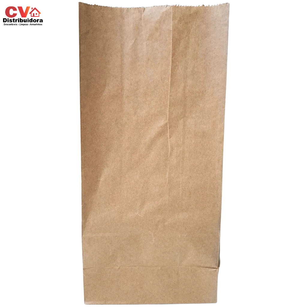 Saco Kraft Natural SOS Com Suporte De Até 7,5Kg c/100 Unidades Liso