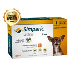 Simparic Antipulgas e Carrapatos Para Cães 1,3 a 2,5kg 1 Comprimido