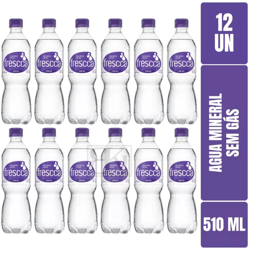 Água Mineral Frescca Sem Gás Pet 510 Ml Fardo 12 Garrafinhas natural