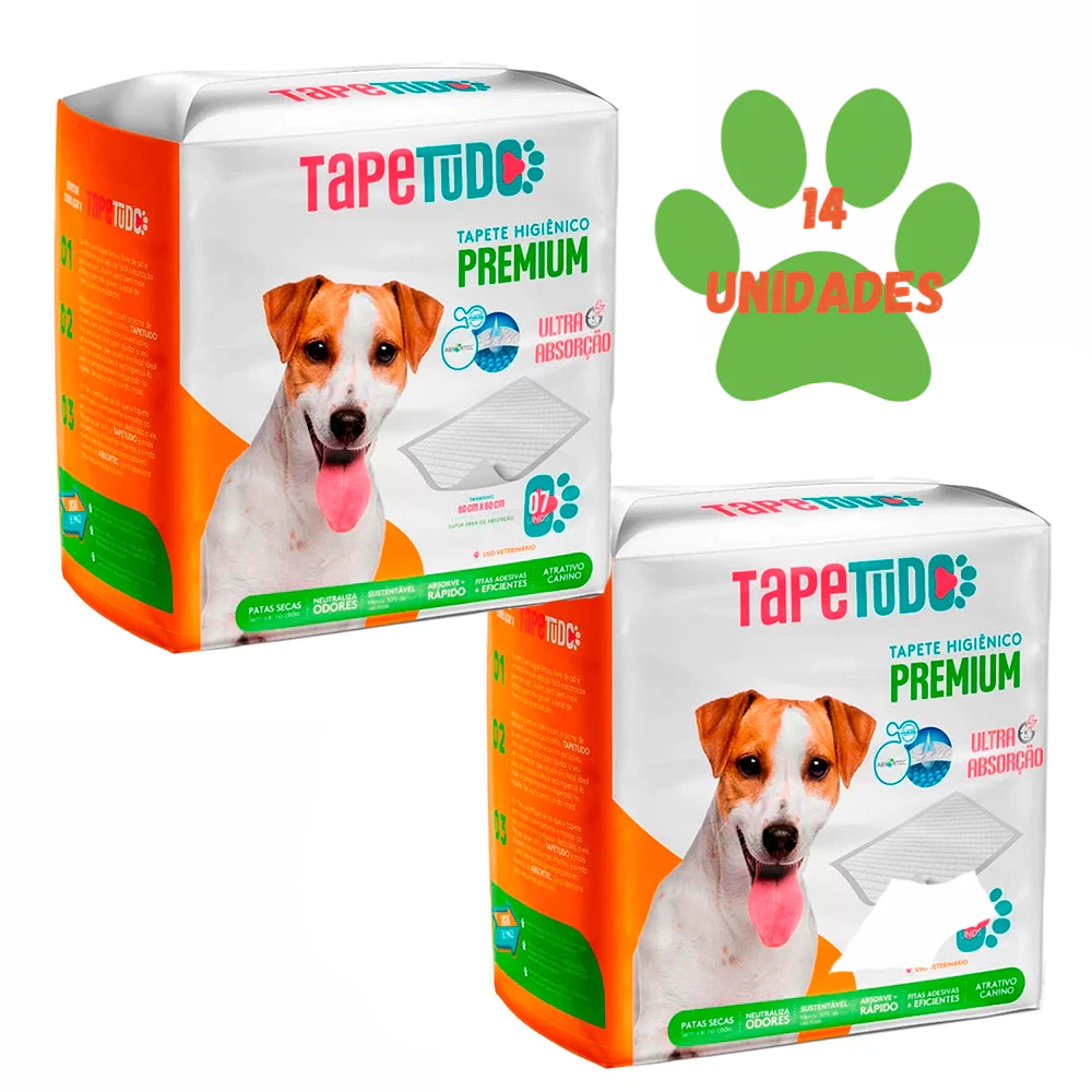 Kit 2un. Tapete Higiênico Tapetudo Para Cães 80x60cm 7 Unidades em Oferta na Shopee