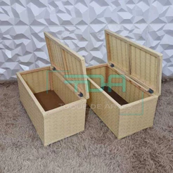Baú de Fibra Sintética 60x30 Kit 2 Unidades para organizar seu ambiente