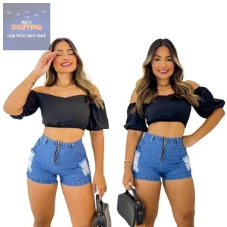 Short Feminino Jeans  Bermuda jeans Sem Lycra Versatilidade e Estilo para o Verão