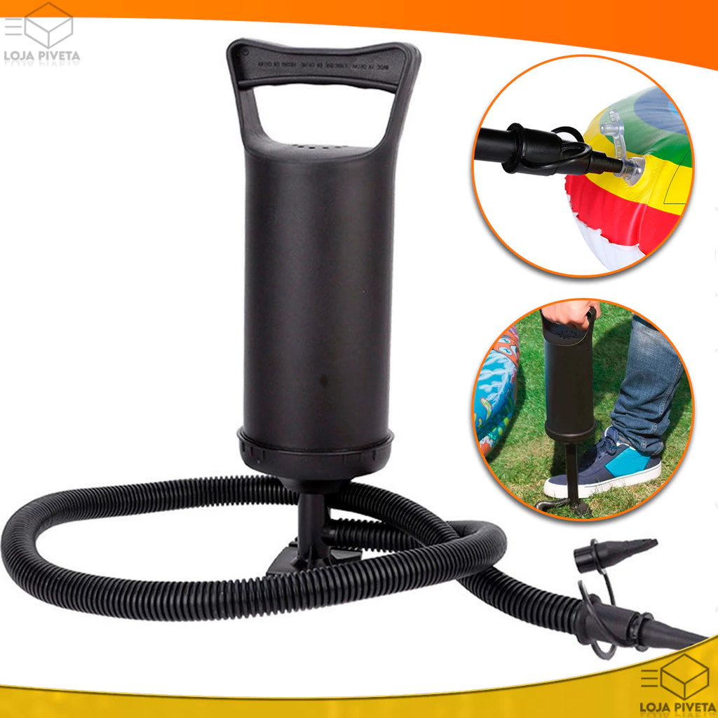 Bomba de Ar Manual I Lador Portátil Colchão Piscina Bóias