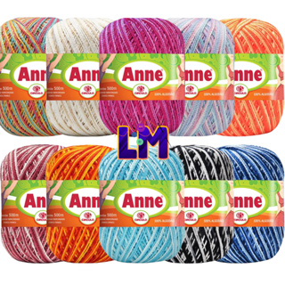 Linha Anne 500m Círculo – Cores Mescladas | Algodão Mercerizado | Para Crochê e Tricô em Oferta na Shopee
