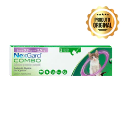Nexgard Combo Antipulgas, Sarna e Vermífugo Para Gatos até 2,5kg 1 Aplicador