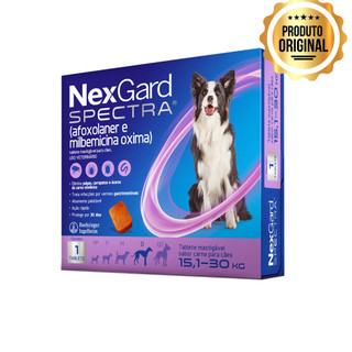 Antipulgas e Carrapatos NexGard Spectra para Cães de 15,1 a 30kg em Oferta na Shopee