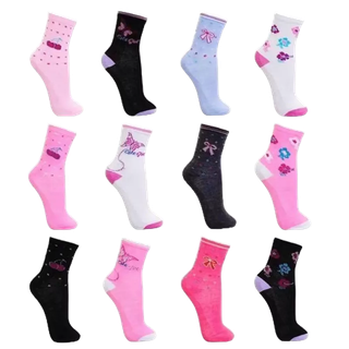 Kit 3 a 24 Pares De Meia Feminina Cano Alto Adulto 35-40