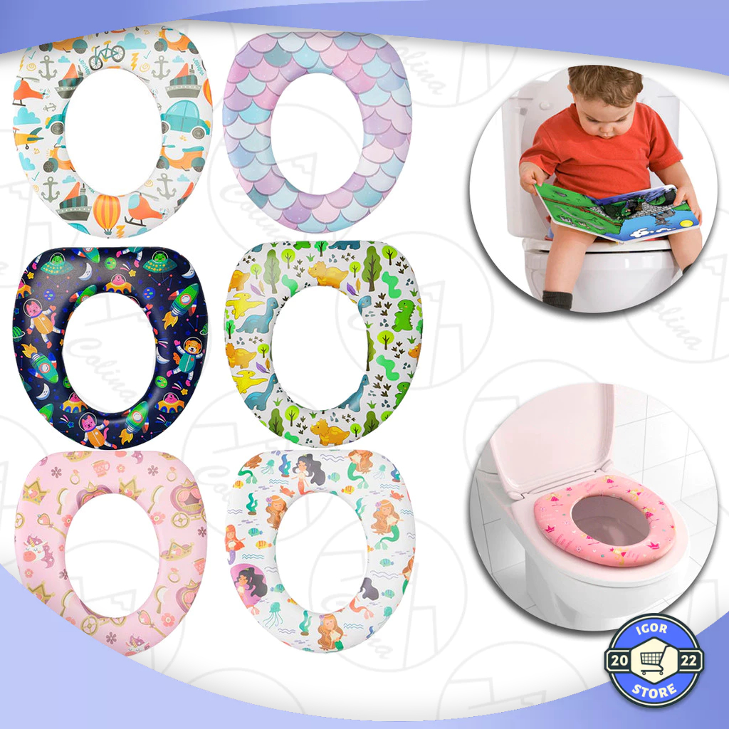 Assento Sanitário Redutor Infantil Acolchoado Espuma Penico Infantil Várias Estampas Envio Imediato