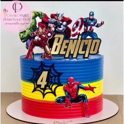 TOPO DE BOLO - TEMA VINGADORES