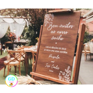 Quadro De Casamento Flores Modernas Bem Vindos Ao Nosso Sonho em Oferta na Shopee