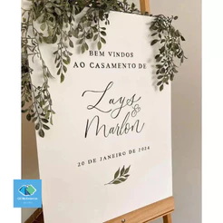 Placa De Casamento Bem Vindos Ao Casamento De Nome Do Casal