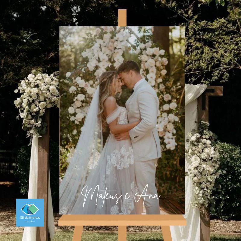 Placa Personalizado Com Foto Do Casal Para Casamento Grande em Oferta na Shopee