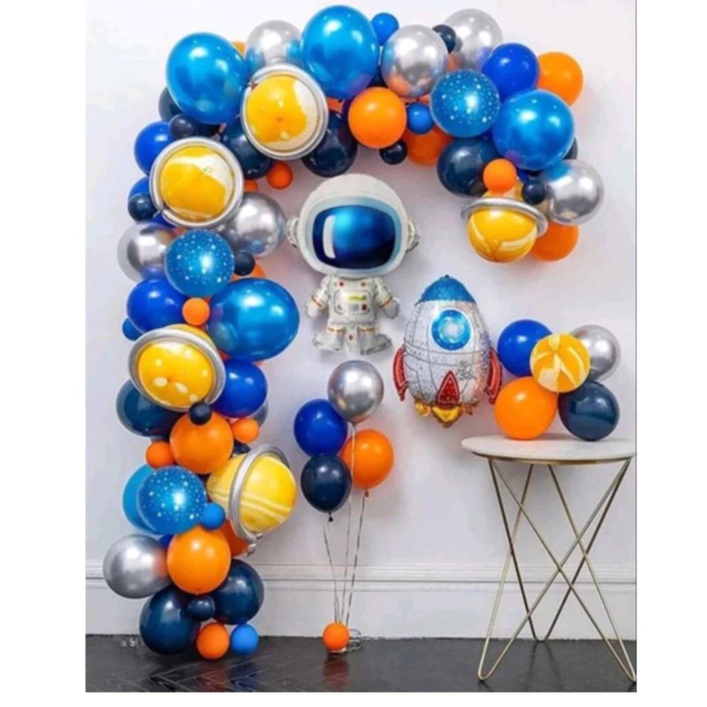 Kit 10 Balões Metalizados Astronauta Foguete e Nave Espacial Festa Tema Espaço em Oferta na Shopee