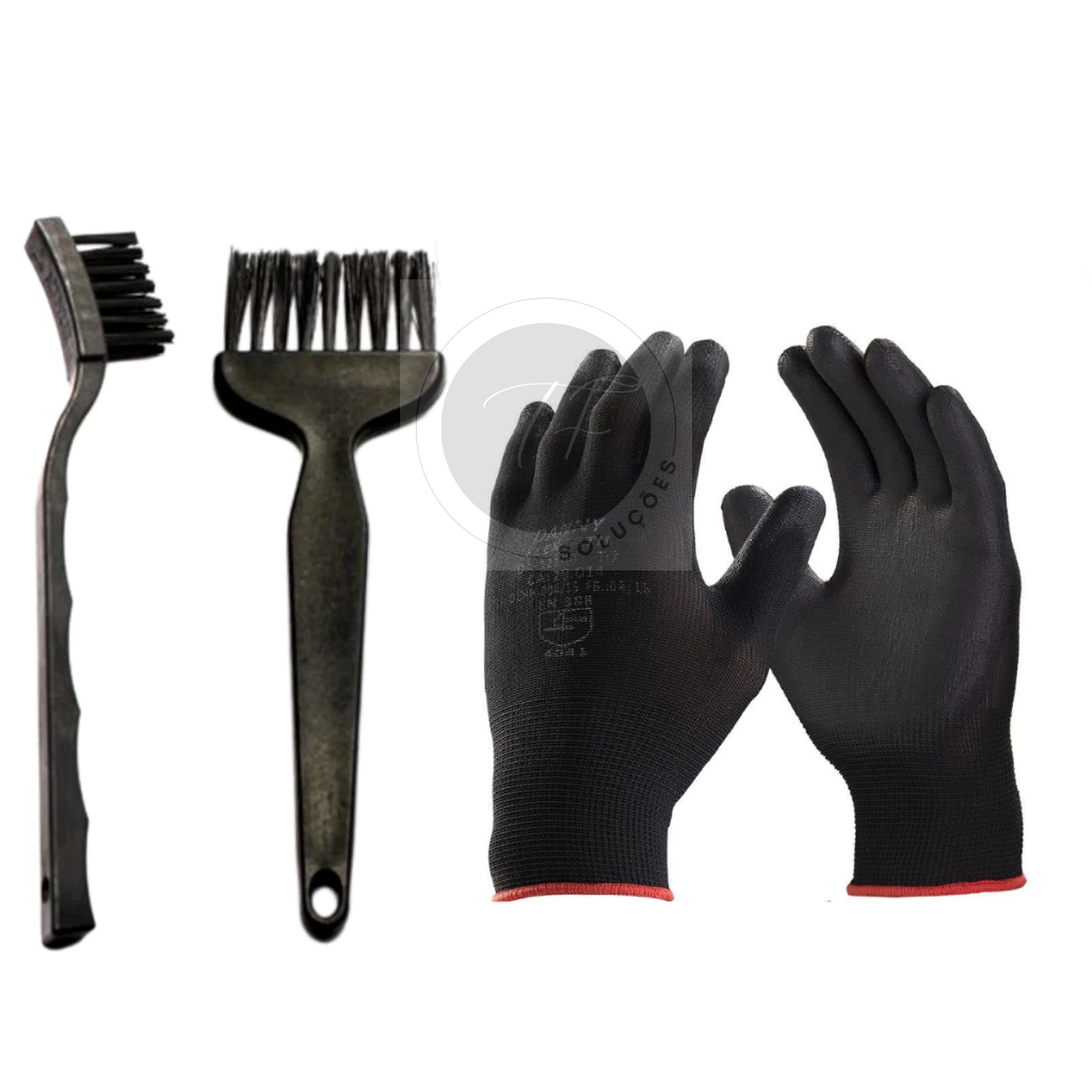 Luva Antiestática + Pincel trincha + Escova Esd Eletro- Para limpeza e Manutenção celular, pc's, processadores, etc em Oferta na Shopee