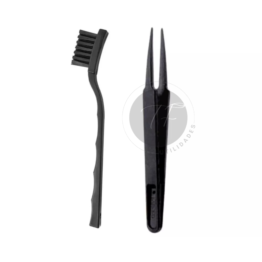 Kit Limpeza PC - Escova e Pinça Antiestático Esd, Note Placa Eletronica