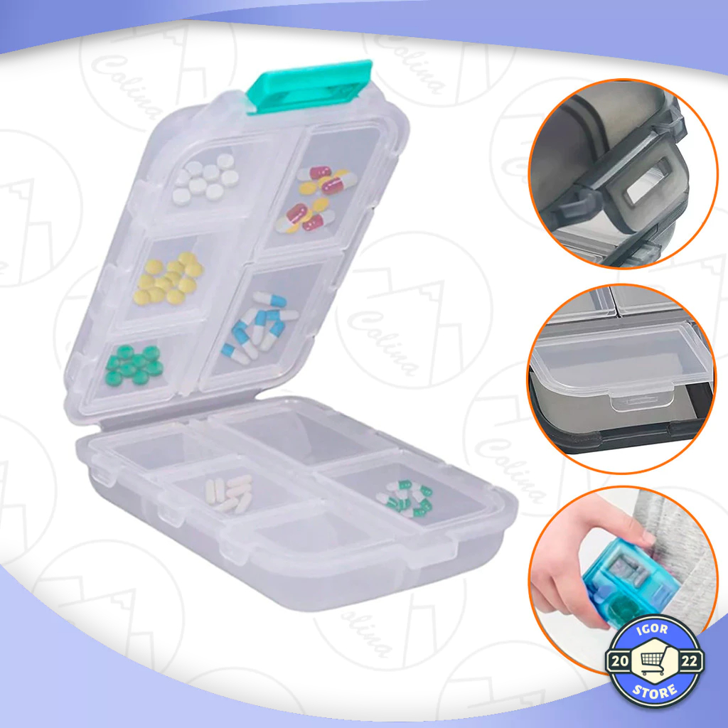 Porta Comprimidos Organizador 10 Compartimentos Para Medicamentos Pilulas Remédio Envio Imediato